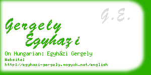 gergely egyhazi business card